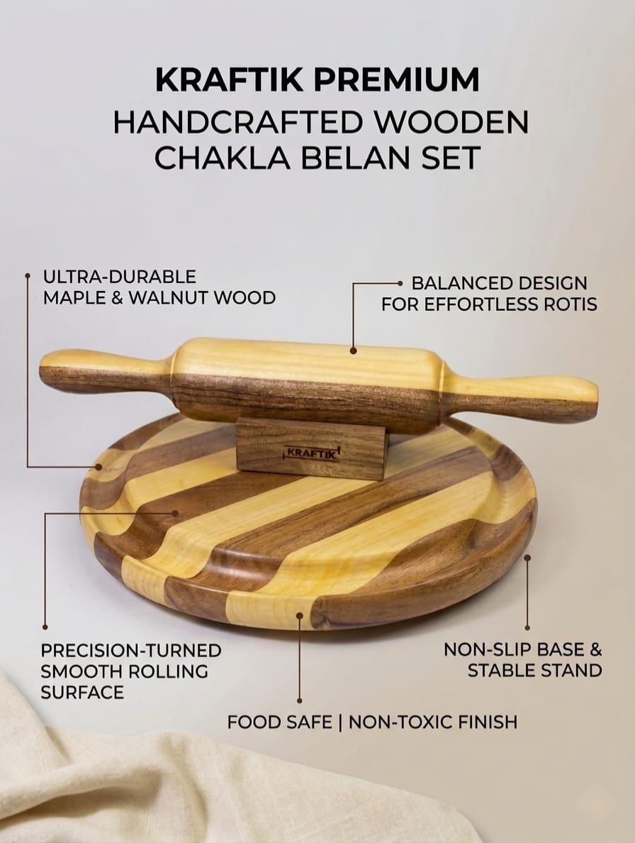 Striped Acacia & Papdi Chakla Belan Set